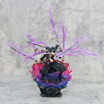 Alternative view of One Piece 14cm Asura Roronoa Zoro Statue Figure