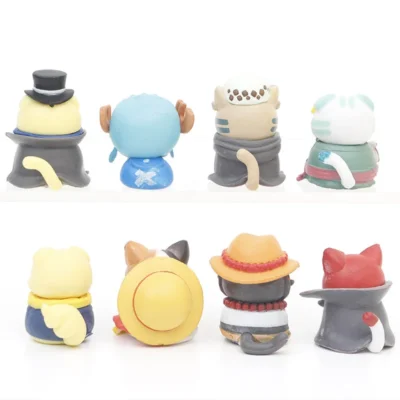 Alternative view of 8Pcs/Set One Piece Cat Cos Tony Tony Chopper Portgas·D· Ace Trafalgar Law Cake Decoration