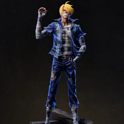 Alternative view of 30cm One Piece Roronoa Zoro Vinsmoke Sanji Stand Posture Figure