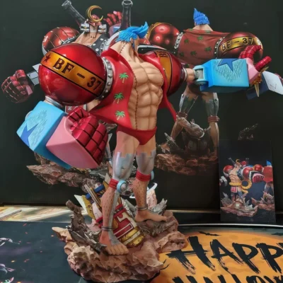 Alternative view of One Piece 28cm Franky Double-Headed Statue Figure