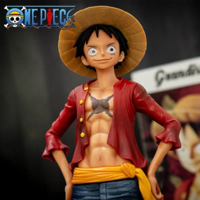 Alternative view of Hot 28cm One Piece Figure Confident Smiley Luffy Three Form Face Changing Doll
